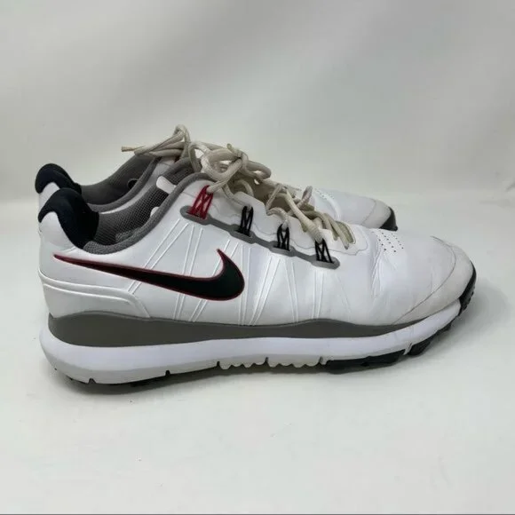 Nike Tiger Woods TW 2014 Volt 599416 -100 White Red Golf Shoes Cleat Sz 12 tW14